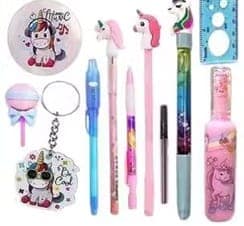 Unicorn Pouch With Stationery Pen Pencil Combo Set for Kids