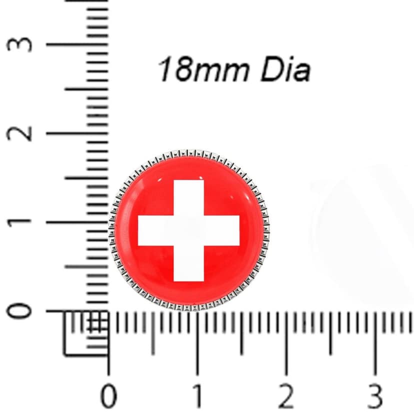 The Smart Buttons - Shirt Button Cover Cufflinks for Men - Switzerland Flag Style view 6