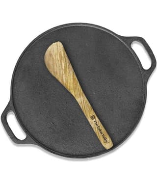 The Indus Valley - Tawa with Flip Cast Iron No Coating Pan Set ml ( Pack of 2 )