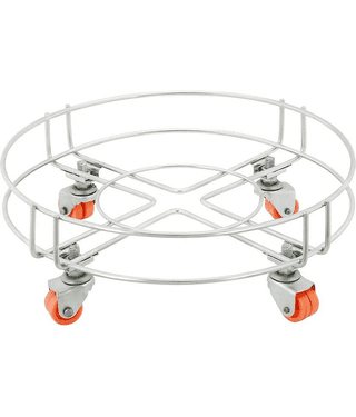Sushil Silver Stainless Steel Cylinder Trolley ( Pack of 1 )