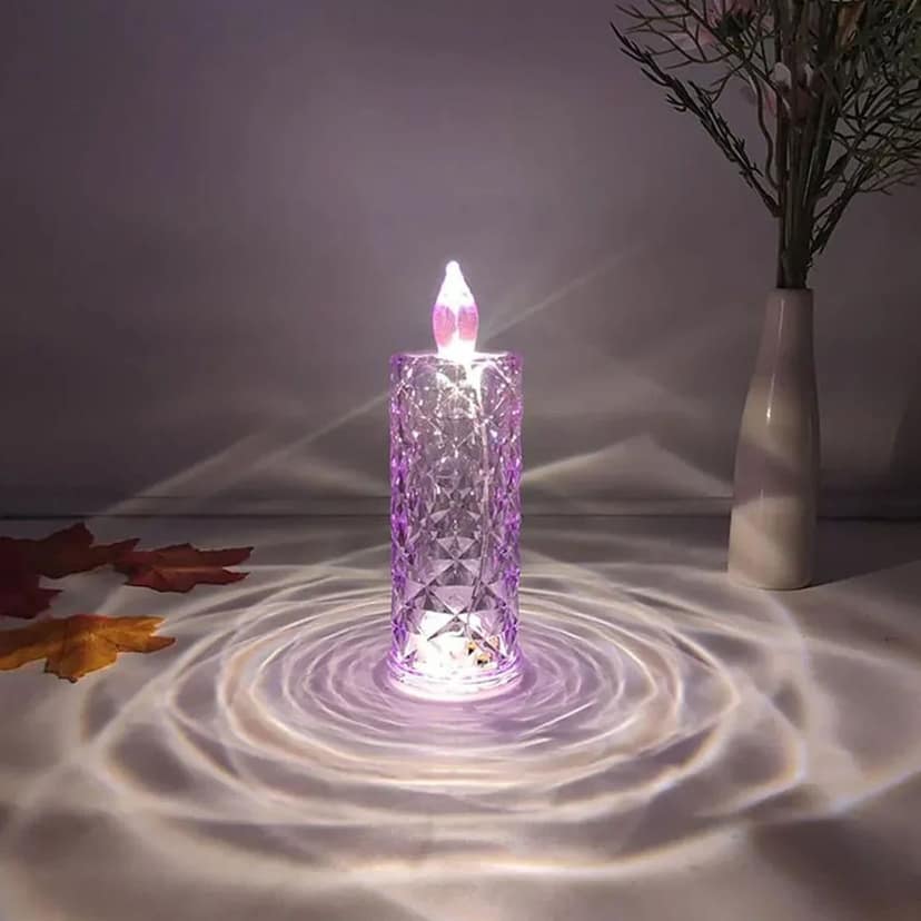 Crystal Candlelight – Multicolor Decorative Candle for Diwali | Styleva view 3