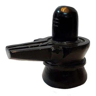 Sawan Shopping Mart Black Marble Stone Shivling For Pooja