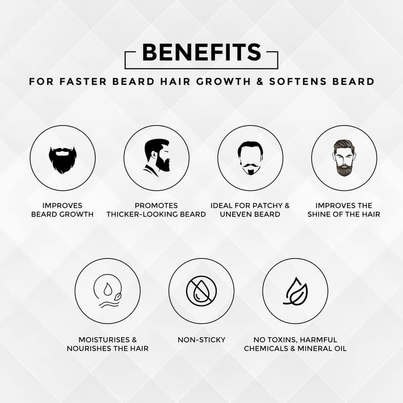 BRAVADO B-Gro Beard Growth Oil | Boost Thicker & Faster Beard Growth | Nourishing & Natural | Strengthens Uneven & Patchy Beard | Non-Sticky & Chemical-Free | Beard Care, Beard Thickening | 30ml view 5