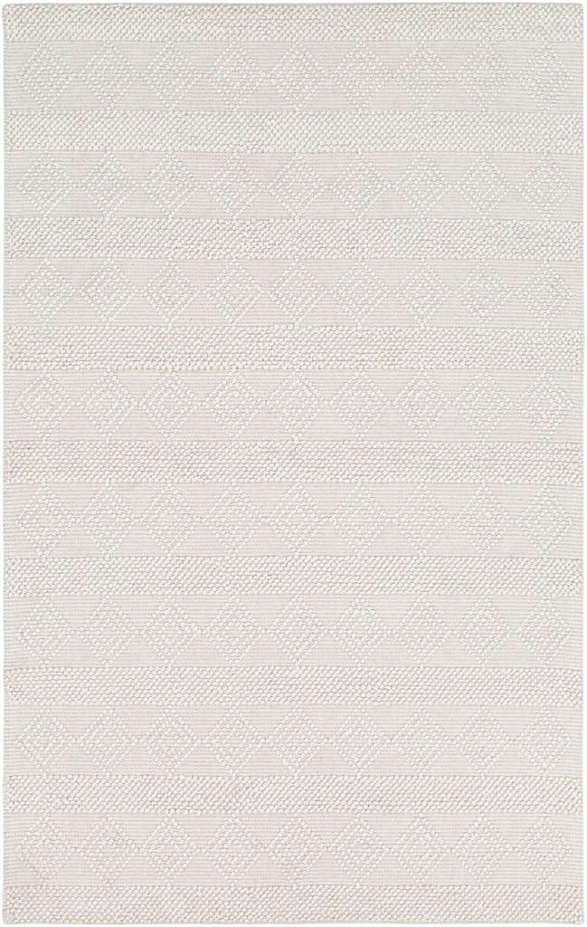Hand Woven Hygge White Wool Rug view 2