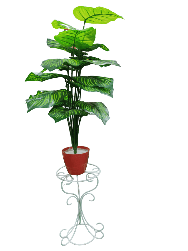 Artificial Potted Taro Plant with Stand