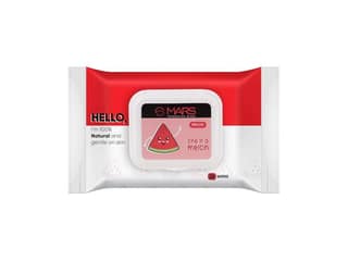 MARS Refreshing Wet Wipes for Face, Refreshing & Skin Hydration, Soothing for skin, pH Balance & Alcohol Free, Nourishing Facial Cleansing - WATERMELON
