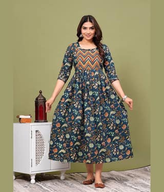 Nevisha Style Multi Color Cotton Maternity Kurta Single