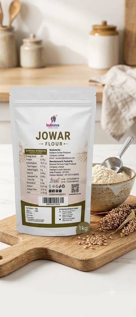 Bullseva Organic Jowar Flour (Sorghum Flour) - 1 KG view 2