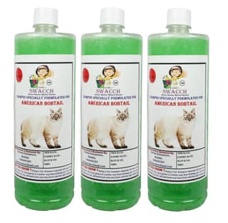 Swacch Shampoo Specially Formulated for American Bobtail (1 Litre) (Pack of 3) Neem Alovera