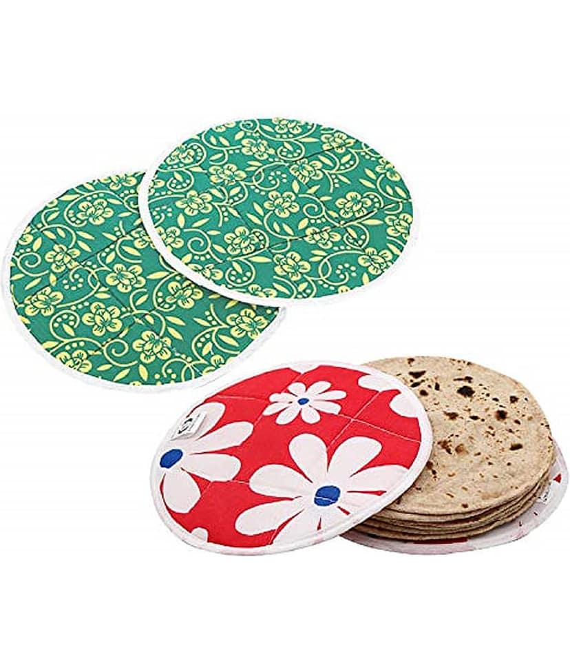 4 Pieces Roti Cover/Chapati Cover/Roti Rumals (Multicolour) view 2
