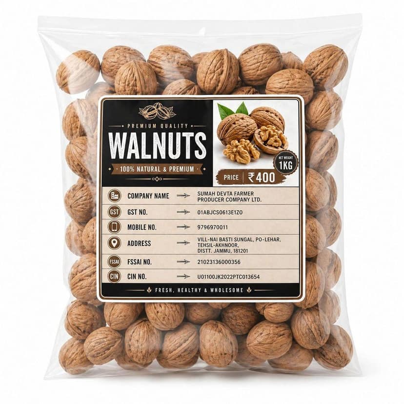 100% Natural Premium Walnuts - 1KG Pack