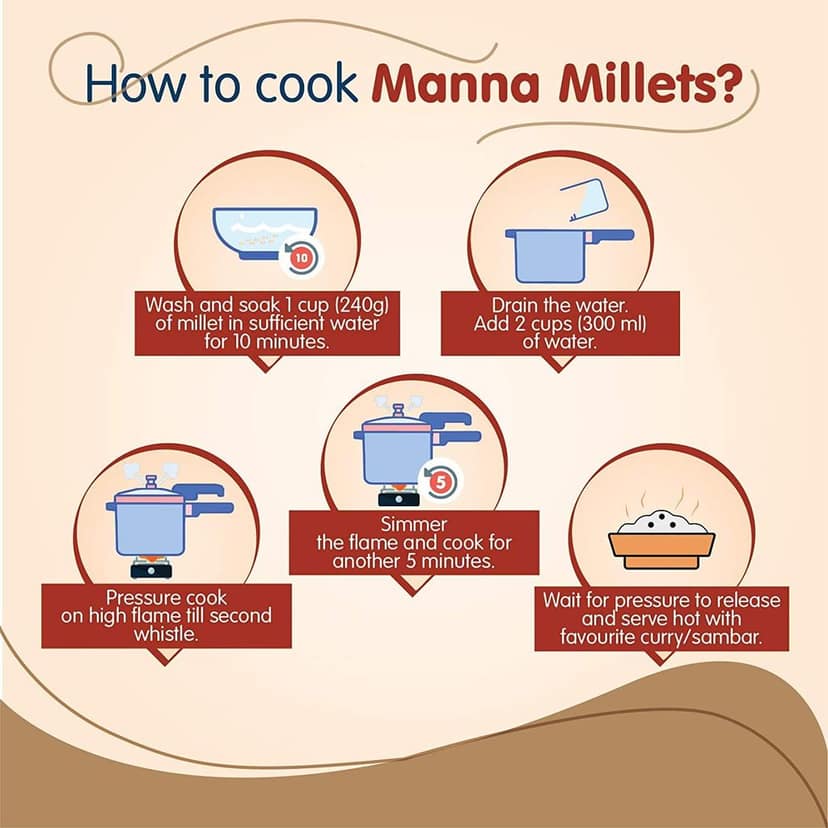 Manna Kodo Millet (Unpolished) | Kodri | Natural Grains 1kg (500g x 2 Packs) - (Kodra/Varagu/Arikelu/Hark/Varigu) | Native Low GI Millet Rice | High Protein & 100% More Fibre than Rice view 2