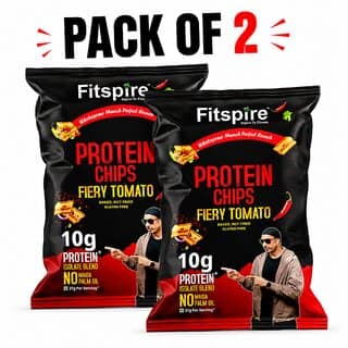 (Pack Of 2) Protein Chips Flavour Fiery Tomato Each 37 G
