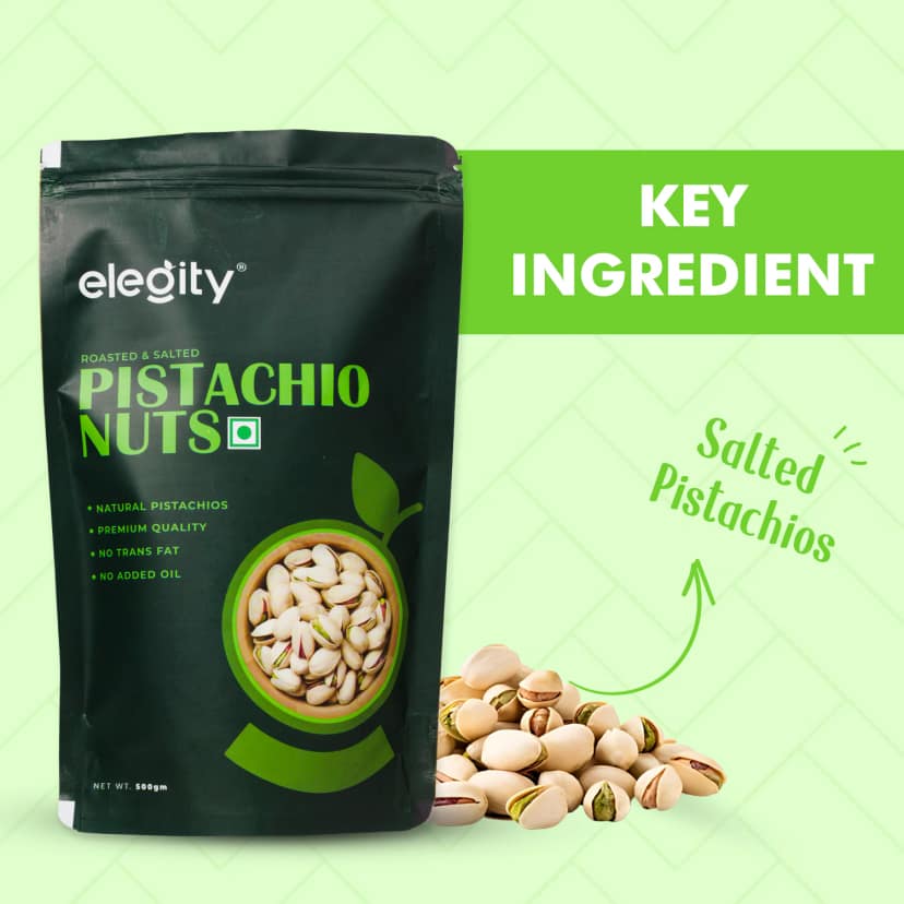 ELEGITY Dry Fruit Combo Pack | California Pistachios, W320 Cashew (500 gm each) |100% natural |No added preservatives | Nutritious and Delicious Snacks view 2