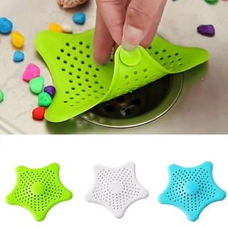 EREIN Starfish Hair Catcher Rubber Bath Sink Strainer Shower Drain Cover Trap Basin, Color May Vary