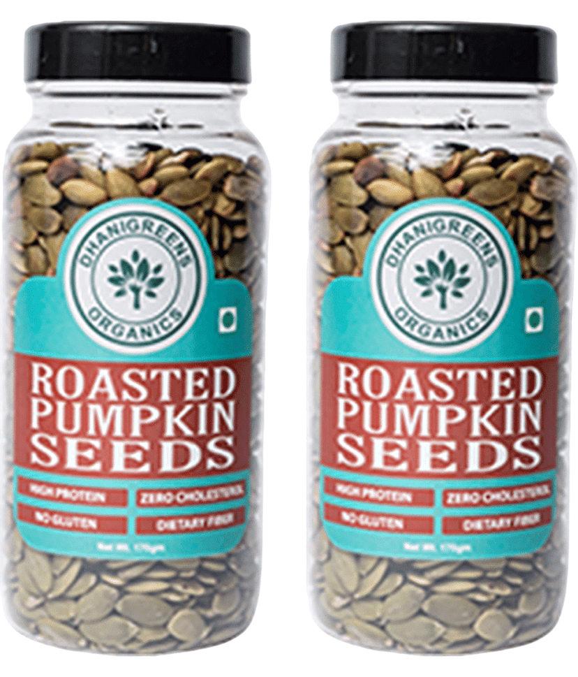 DHANIGREENS ORGANICS Pumpkin Seeds 340 g Pack of 2
