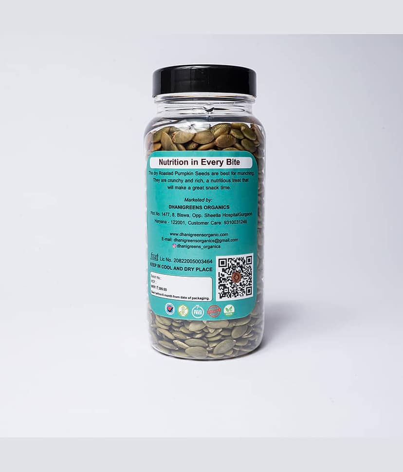 DHANIGREENS ORGANICS Pumpkin Seeds 340 g Pack of 2 view 2