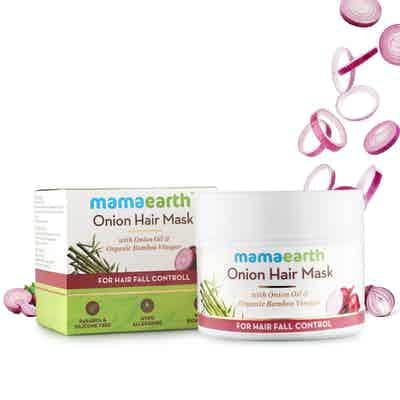 Mamaearth Onion Hair Mask For Hair Fall Control view 2