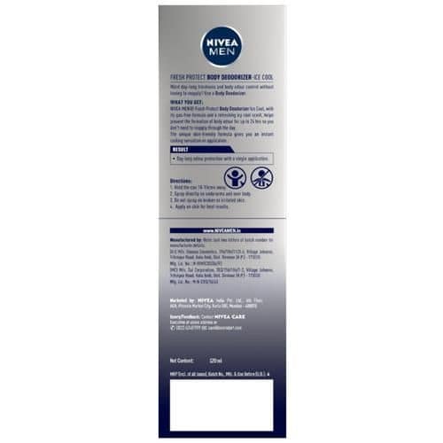 Nivea Men Ice Cool Body Deodorizer Deodorant, 120 ml view 2