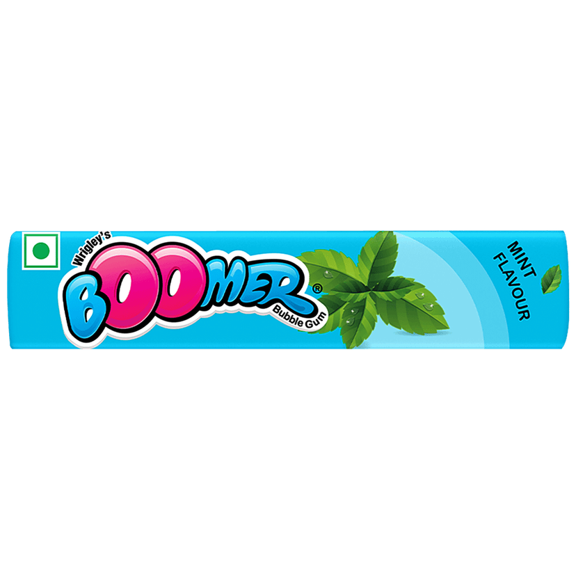 Boomer Mint Flavuored Bubble Gum, 18.6 G Strip view 2