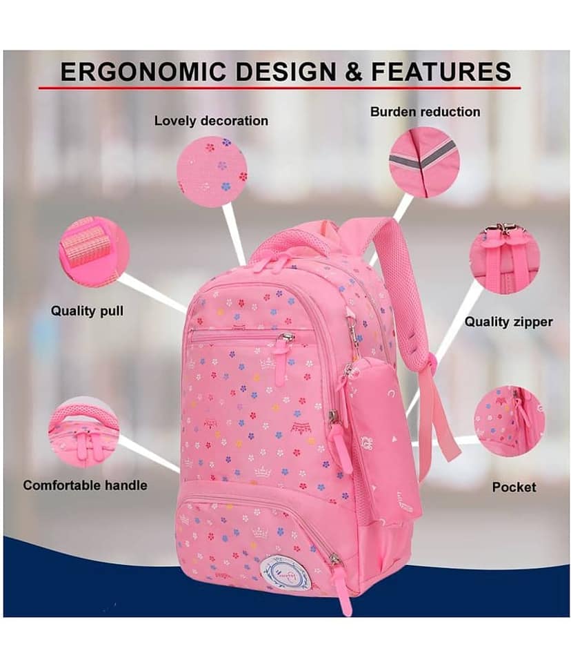 Tinytot 30 Ltrs Pink School Bag for Boys & Girls view 2