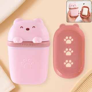 Cute Bear Shaped Soap Case ,Sabudani (1 Pc)