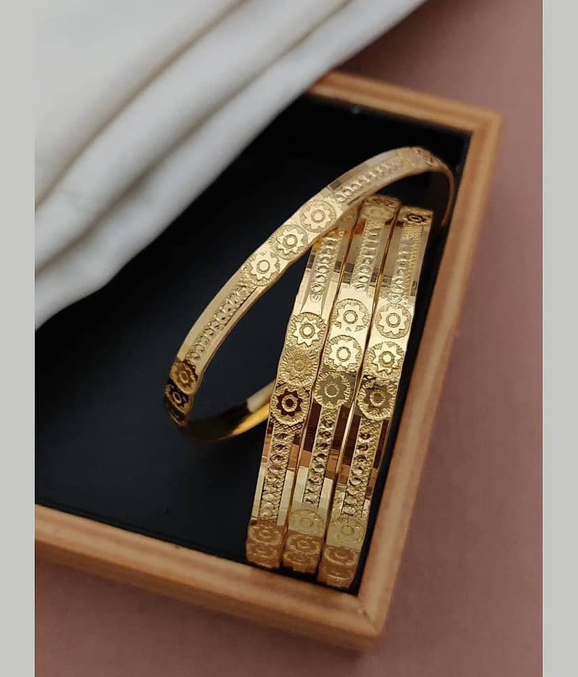 Shivay Fashion Gold Bangle ( Pack of 2 )