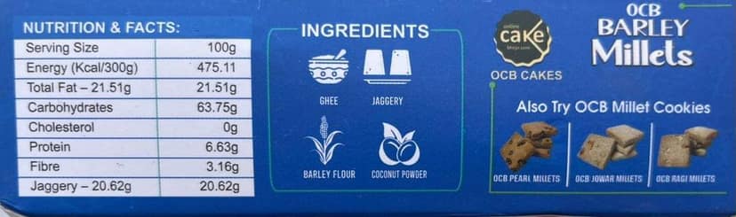 OCB Barley Millet Cookies view 2
