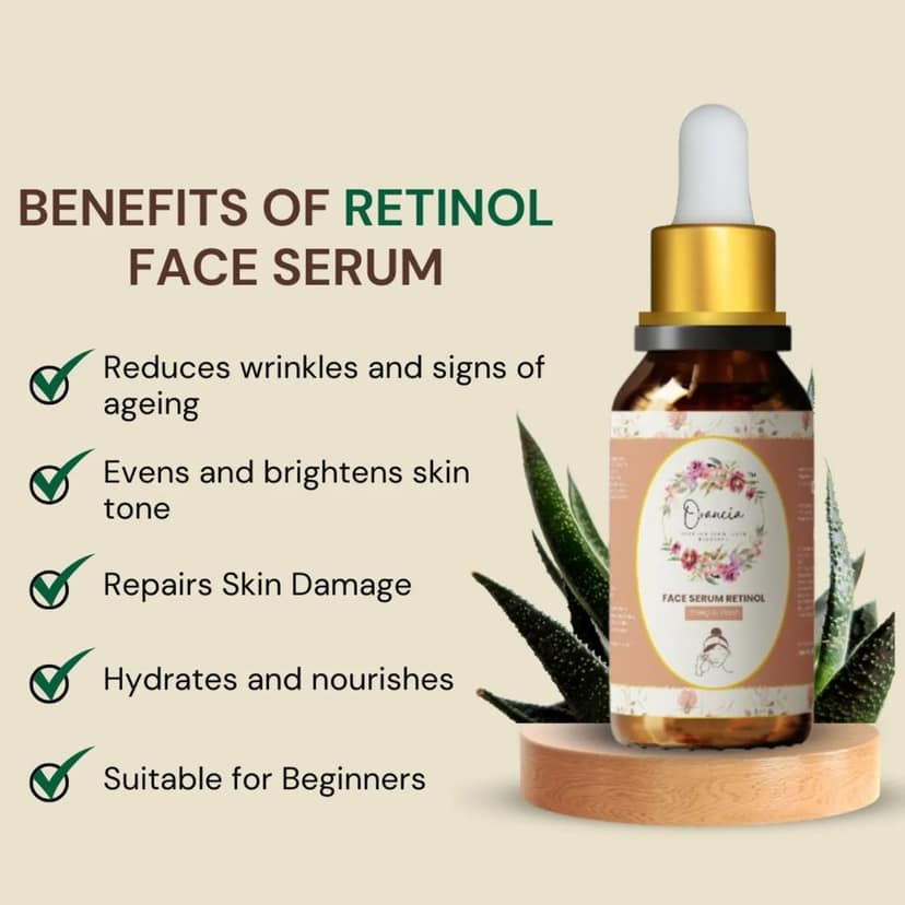 Orancia Retinol Complex Face Serum with Niacinamide | Multi-Peptides & Hyaluronic Acid | Reduces Fine Lines & Wrinkles, Boosts Collagen, Firms Skin, Youthful Radiance, Beginner-Friendly | 30ml view 5