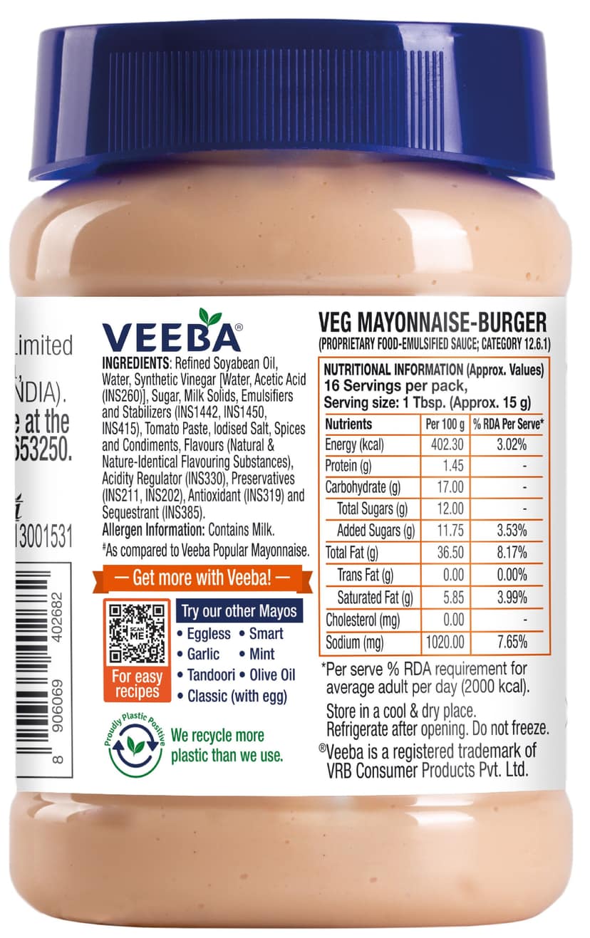 Veeba Veg Mayonnaise Burger view 2