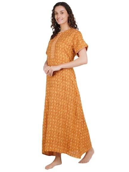 KOI SLEEPWEAR Alpine Nightgown with Beautiful Floral Embroidery with Pockets Comfortable for Women view 6