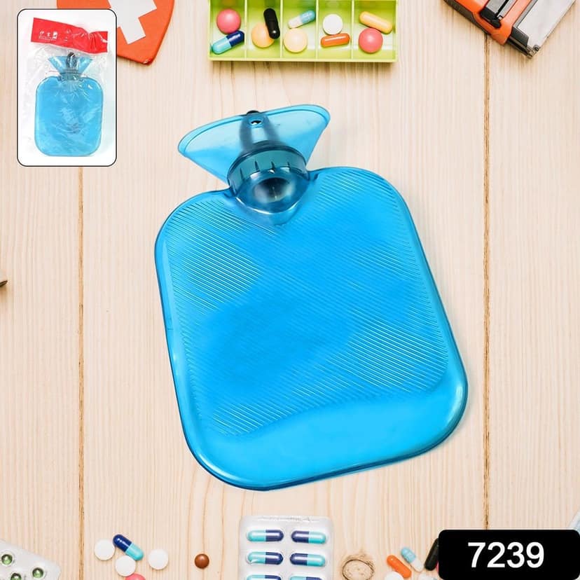 Transparent Personal Care Rubber Hot Water Heating Bag for Pain Relief (Small) view 2