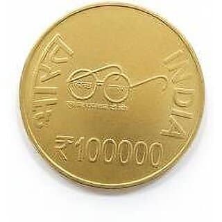 Indira Gandhi - Gold Plated 100000 Rupees India Old Rare - Collectible view 2
