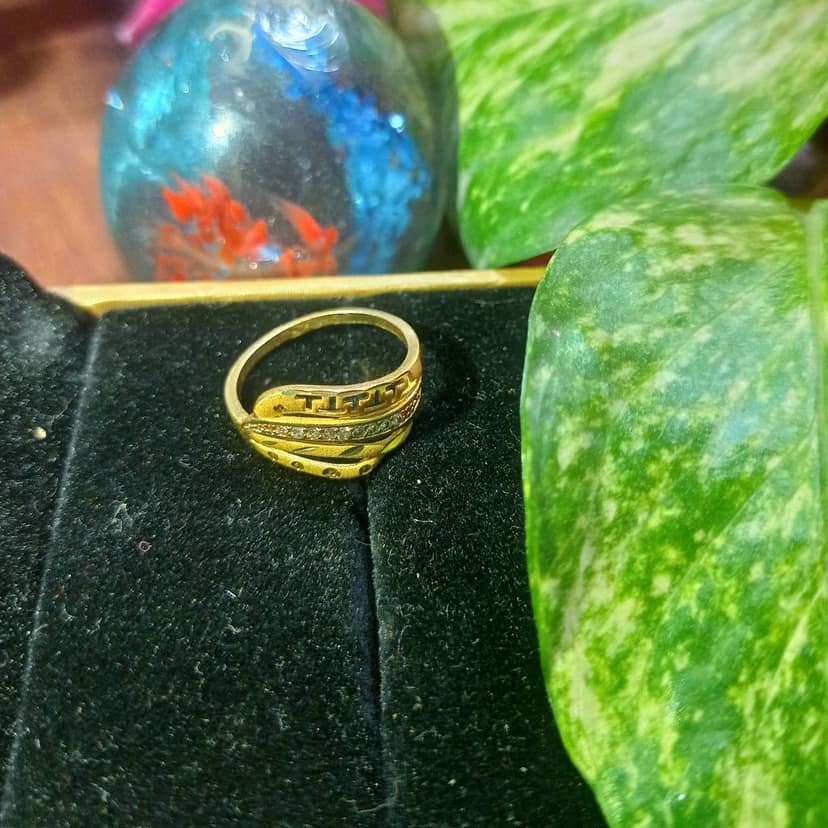 Trendy Gold-Plated Alloy Ring for Women with Elegant Zircon Design – Adjustable & Fashion-Forward view 5