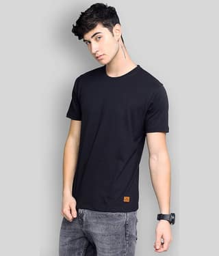 Paul Street Pack of 1 Cotton Blend Slim Fit Men's T-Shirt ( Black )
