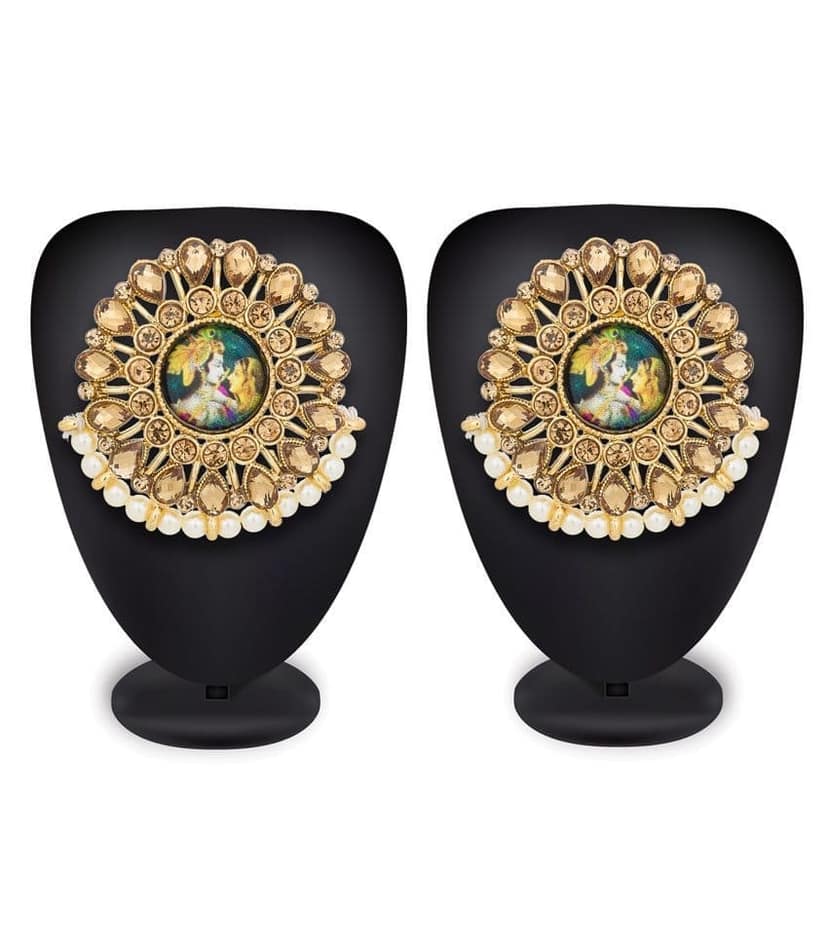 Morison Golden Petal Earrings Natureâ€™s Elegance in Every Detail view 2