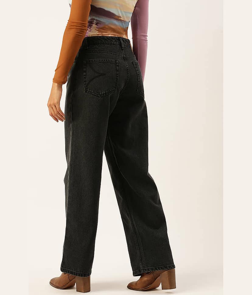 Bene Kleed Women High-Rise Relaxed Fit Jeans view 4