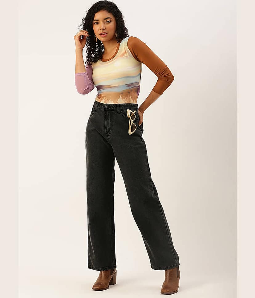 Bene Kleed Women High-Rise Relaxed Fit Jeans view 5