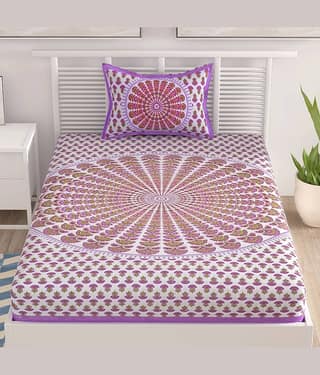 Uniqchoice Cotton Single Bedsheet ( Beige )