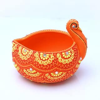 DECOREER Terracotta Swan Tealight Holder