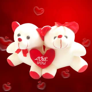 PlayMagic Teddy Bear with Heart - 25 cm