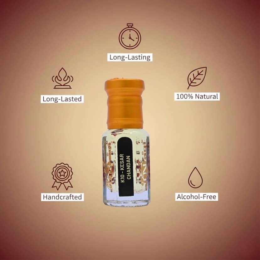 alnaqi fragrances Kesar Chandan K11 Attar_parent| Perfume Oil | Alcohol-Free Roll-On Arabian Attar | Long-Lasting Concentrated Perfume Oil | Floral Woody Strong Arabic Fragrance | Unisex view 4