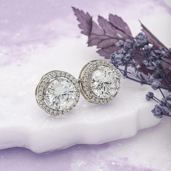 Silver Classic Kiara 6mm Round Studs view 3