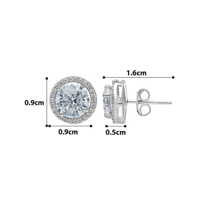 Silver Classic Kiara 6mm Round Studs view 4