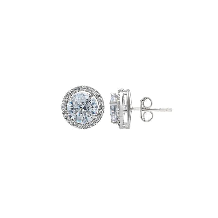 Silver Classic Kiara 6mm Round Studs view 6
