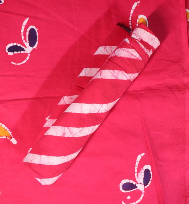 Handcrafted Pen Batik Print Cotton Dress Material view 3