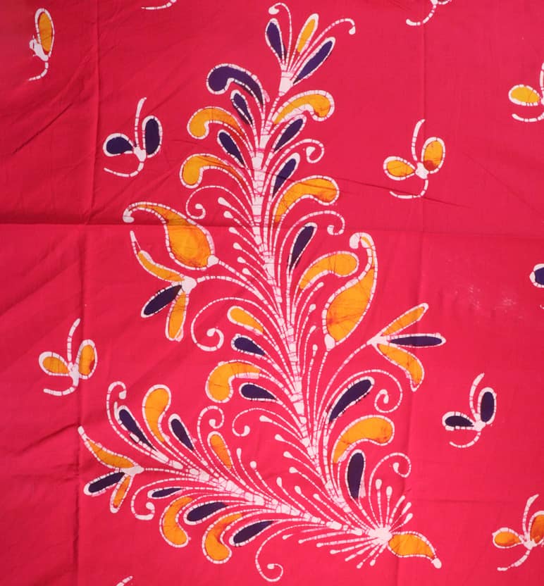 Handcrafted Pen Batik Print Cotton Dress Material view 5