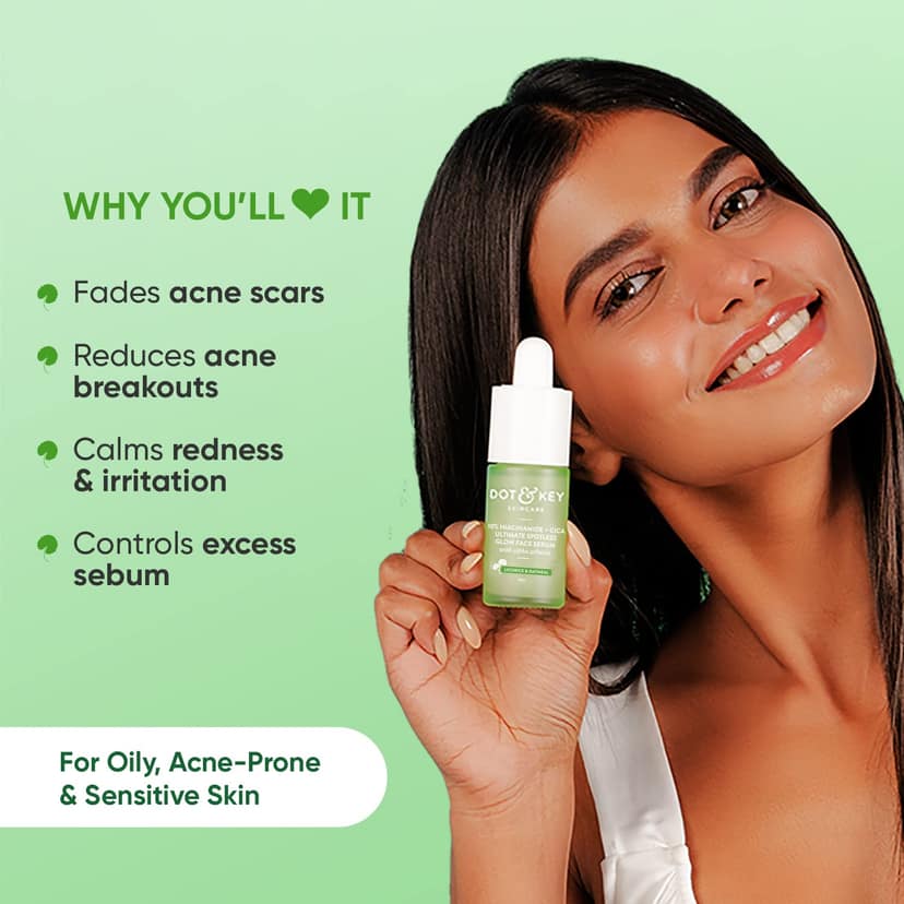 Dot & Key 10% Niacinamide Cica Face Serum With 3% Tranexamic For Dark Spots & Acne Scars view 2