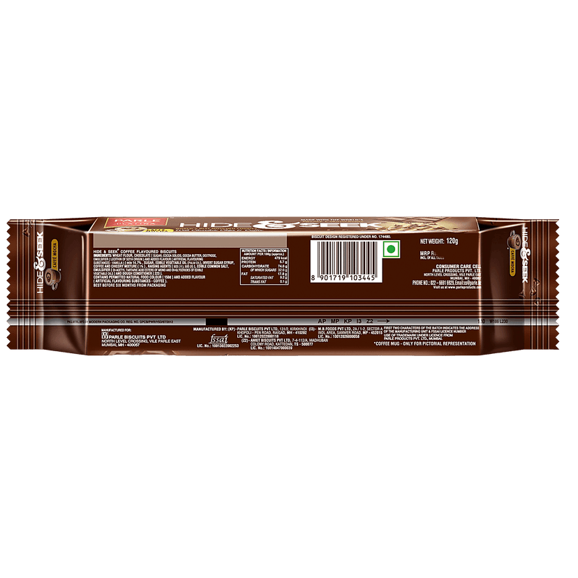 Parle Hide & Seek Cafe Mocha Cookies, 120 G view 2