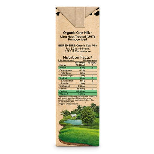 Akshayakalpa Organic Cow Milk - UHT - 200ml view 2
